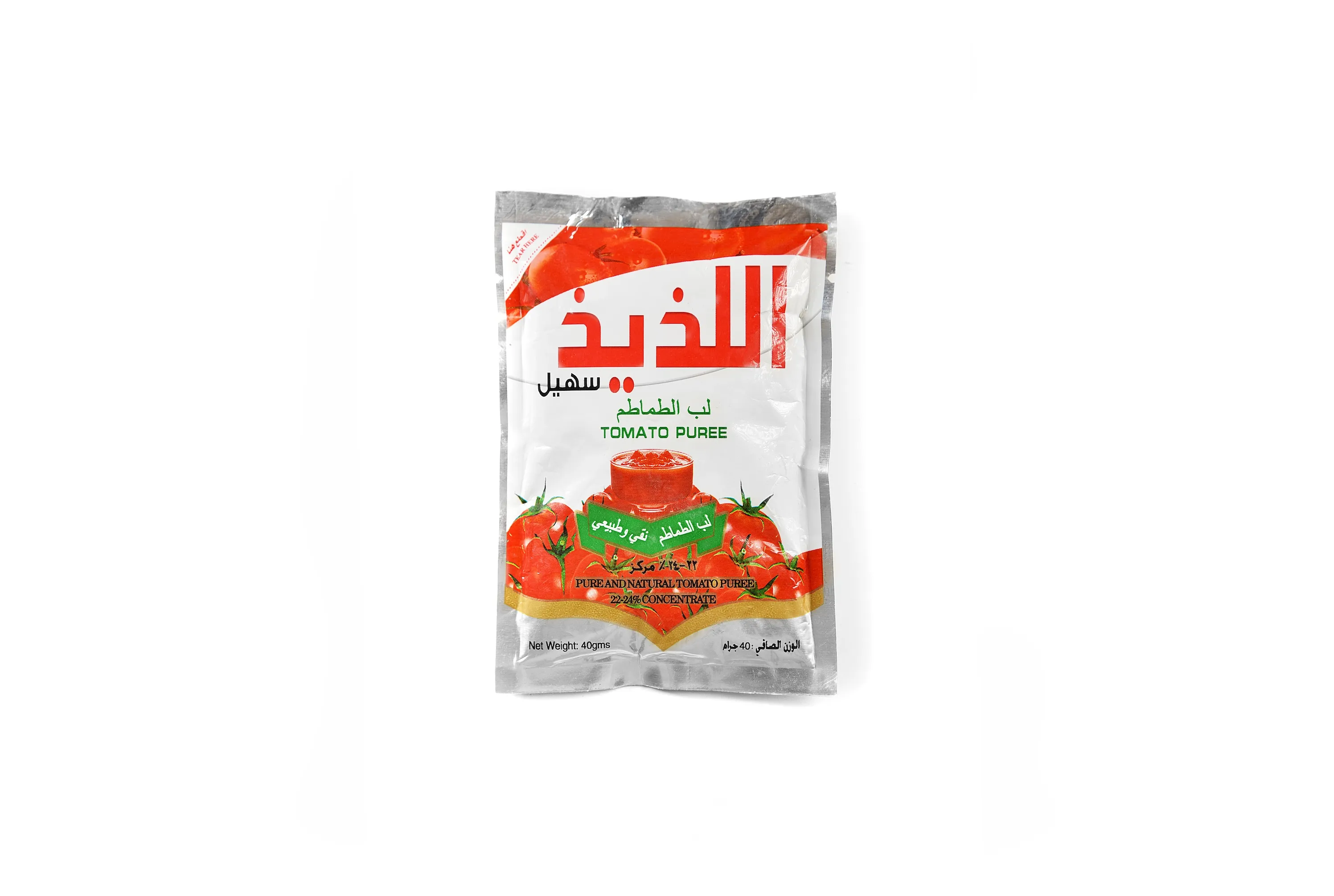 Tomato paste flat sachet — pack view