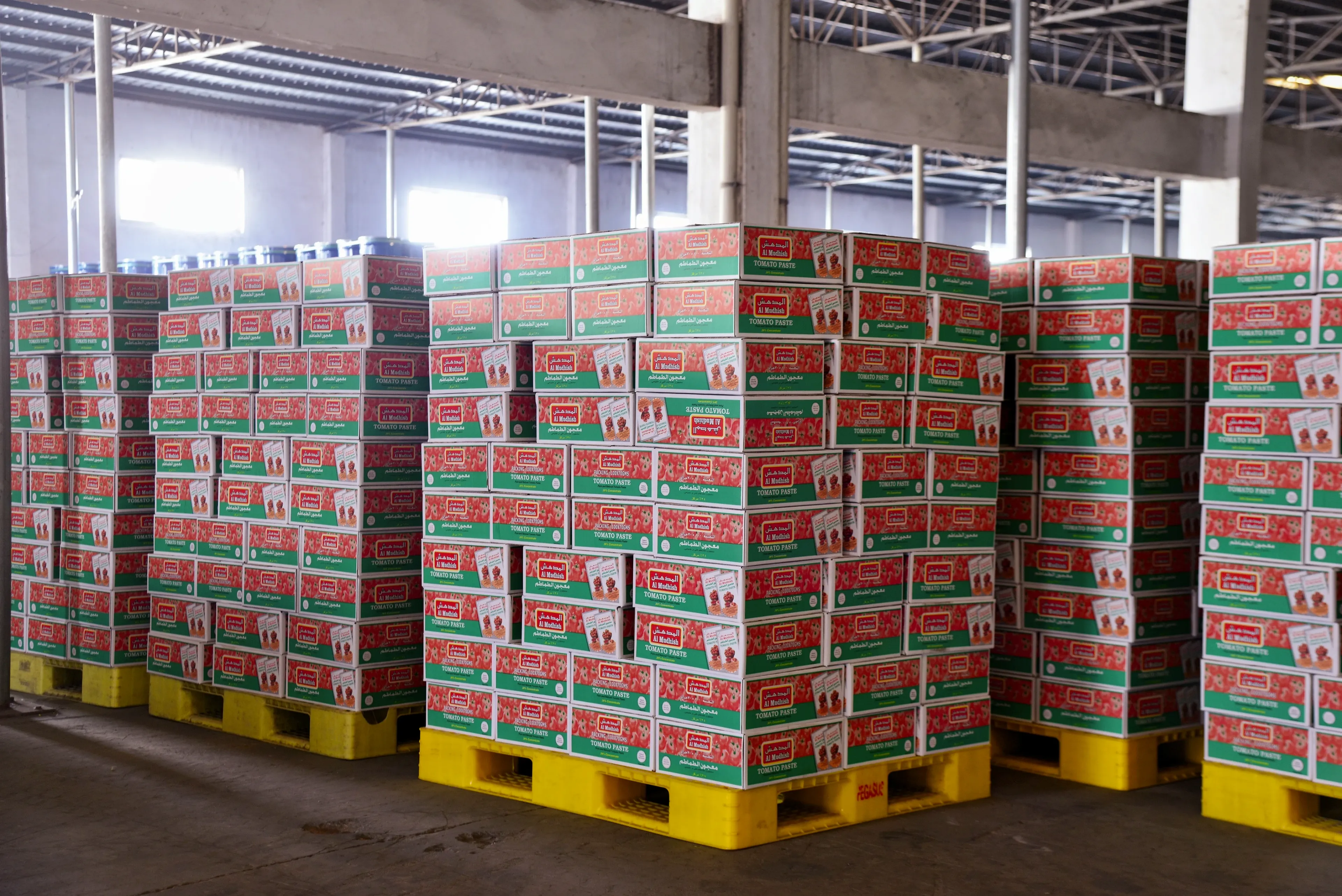 Tomato paste warehousing and dispatch
