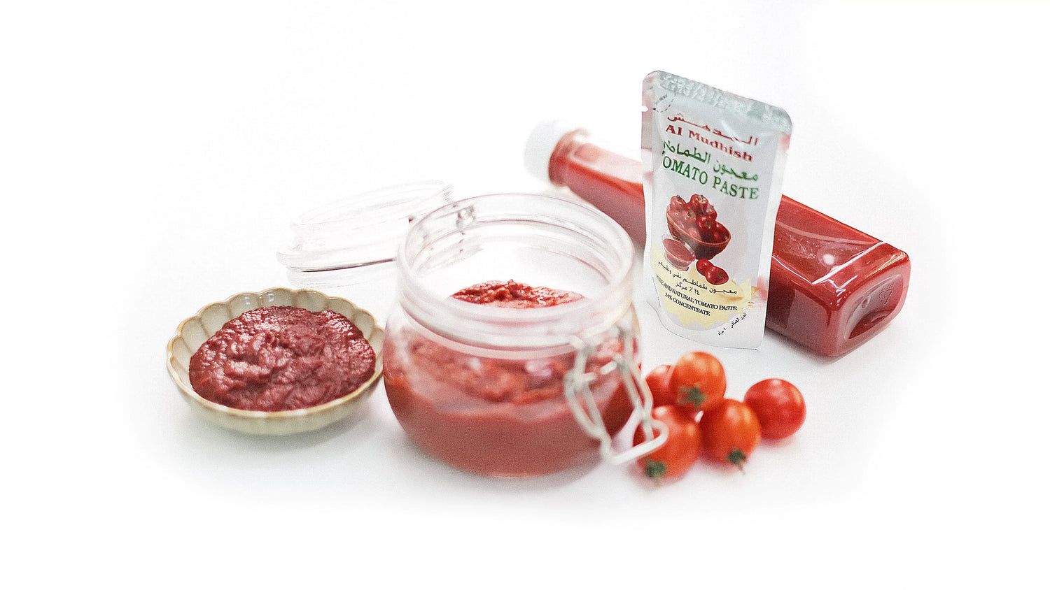 Tomato paste products and packaging options